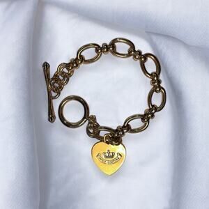 Deadstock Y2K Juicy Couture Gold Toned Charm Bracelet